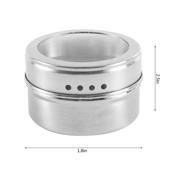 12pcs Stainless Steel  Jars Set