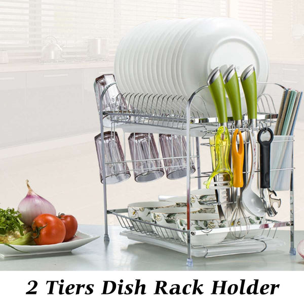 Dish Drying Rack Holder Basket Plated