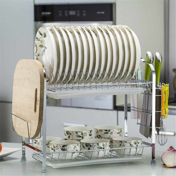Dish Drying Rack Holder Basket Plated