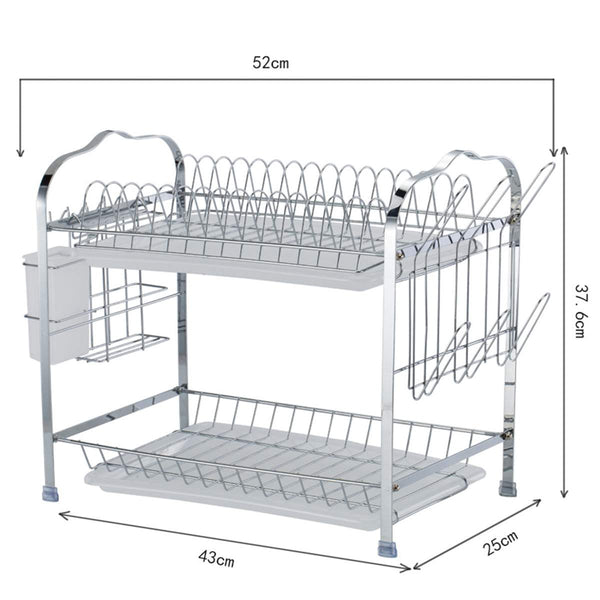 Dish Drying Rack Holder Basket Plated