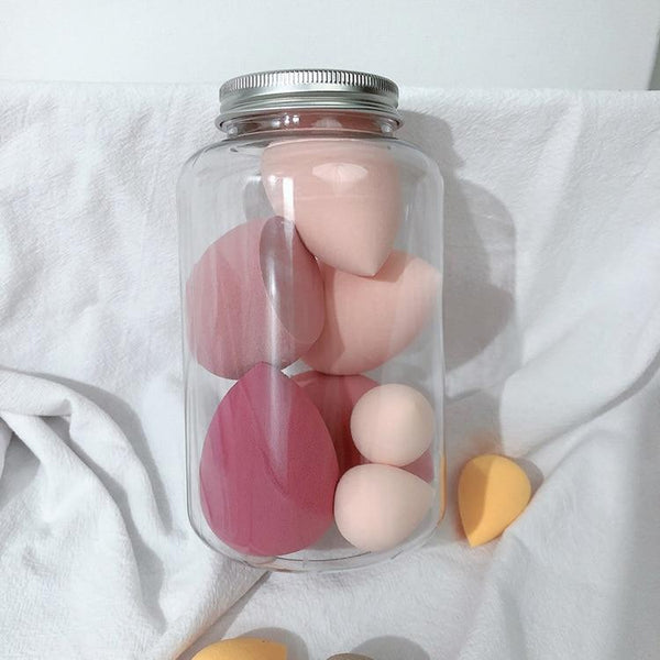7PCS Pro Foundation Sponge Powder Jar