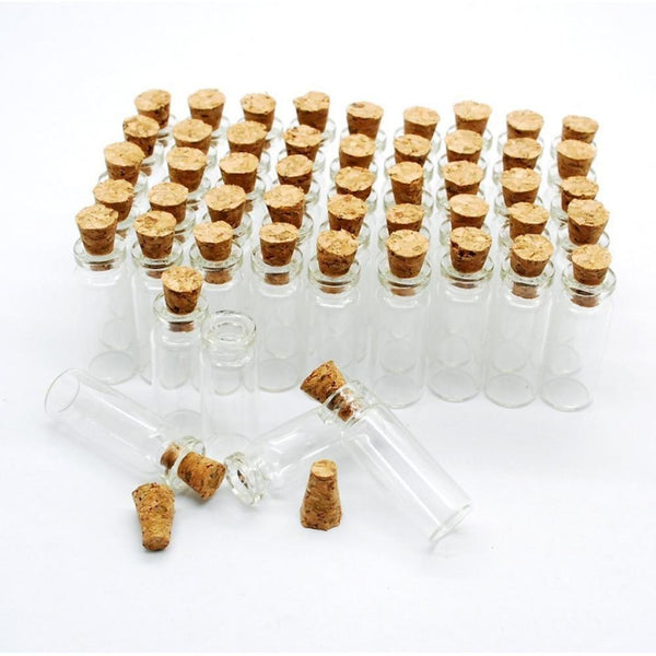 Glass Jars  Vials Cork Bottle