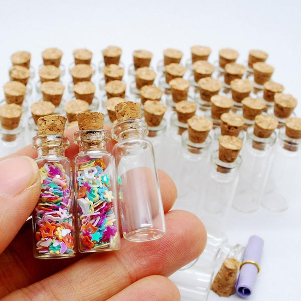 Glass Jars  Vials Cork Bottle