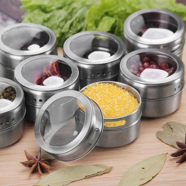 12pcs Stainless Steel  Jars Set
