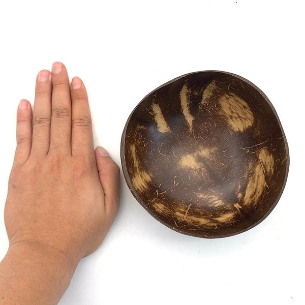 Natural wood coconut shell bowl