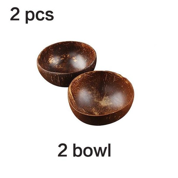 Natural wood coconut shell bowl