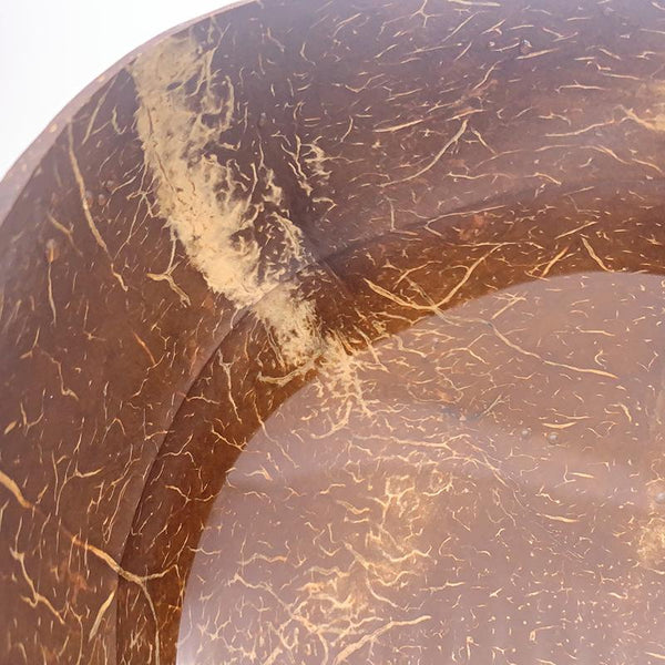 Natural wood coconut shell bowl